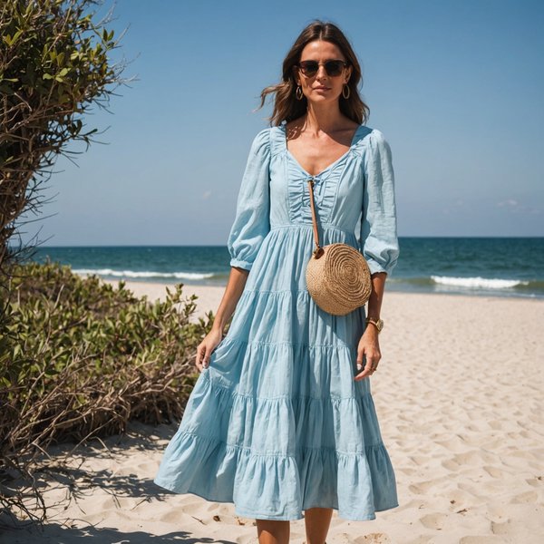 Comment styliser une robe en coton pour un look de plage chic?