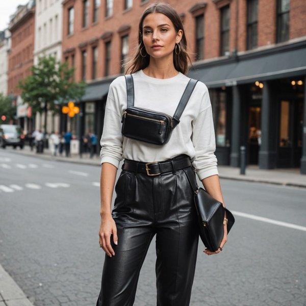 Comment intégrer des sacs banane en cuir dans une tenue de soirée?